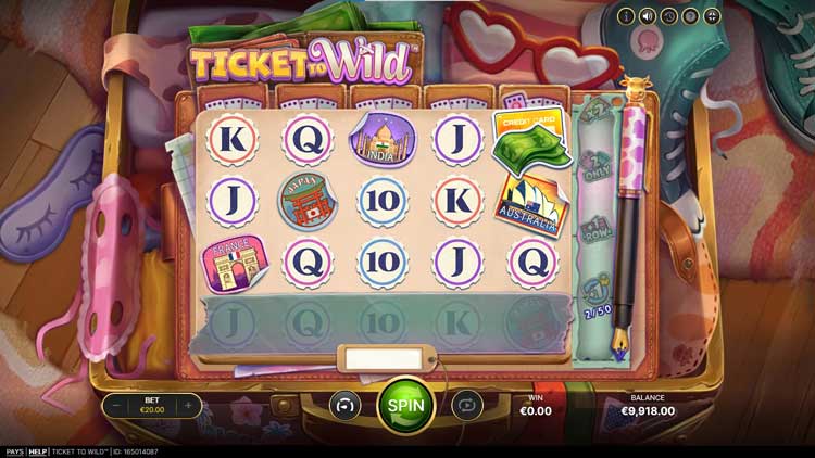 Ticket To Wild slot machine gameplay